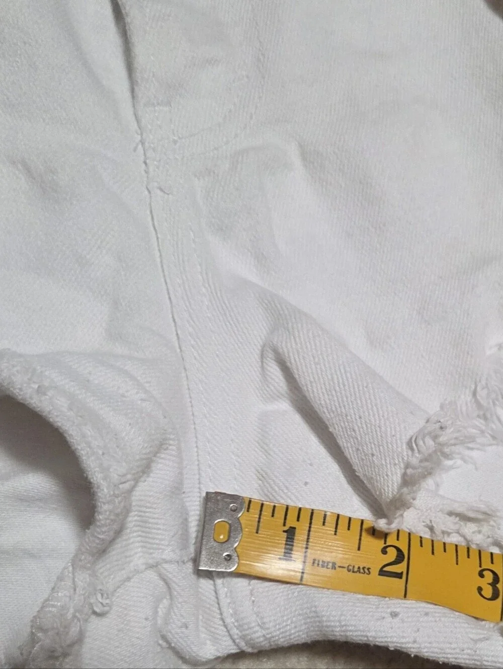 Abercrombie Mom Short High Rise Distressed White Denim Jean Shorts Size 31/12